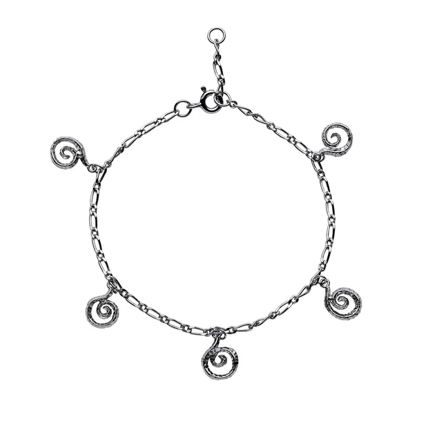 Vida armbånd fra Maanesten. Sterling sølv med 5 vedhæng.