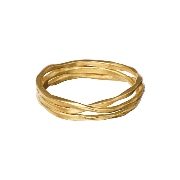 Suki ring fra Maanesten. Forgyldt sølv.