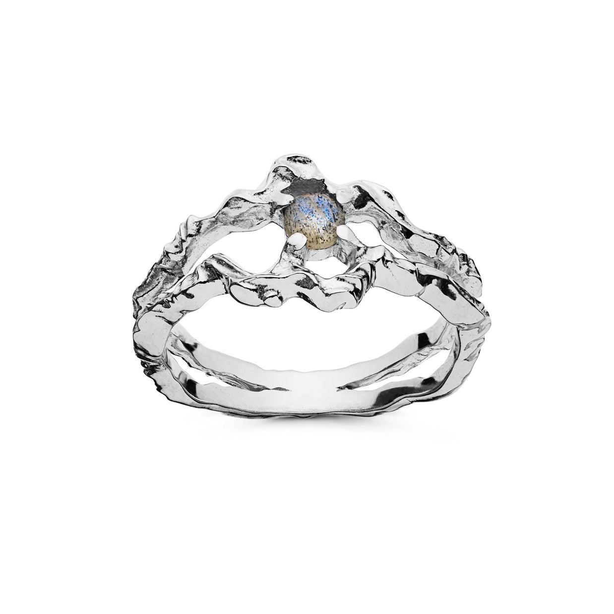 Shelly ring fra Maanesten. Sterling sølv.