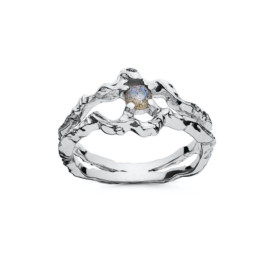 Shelly ring fra Maanesten. Sterling sølv.