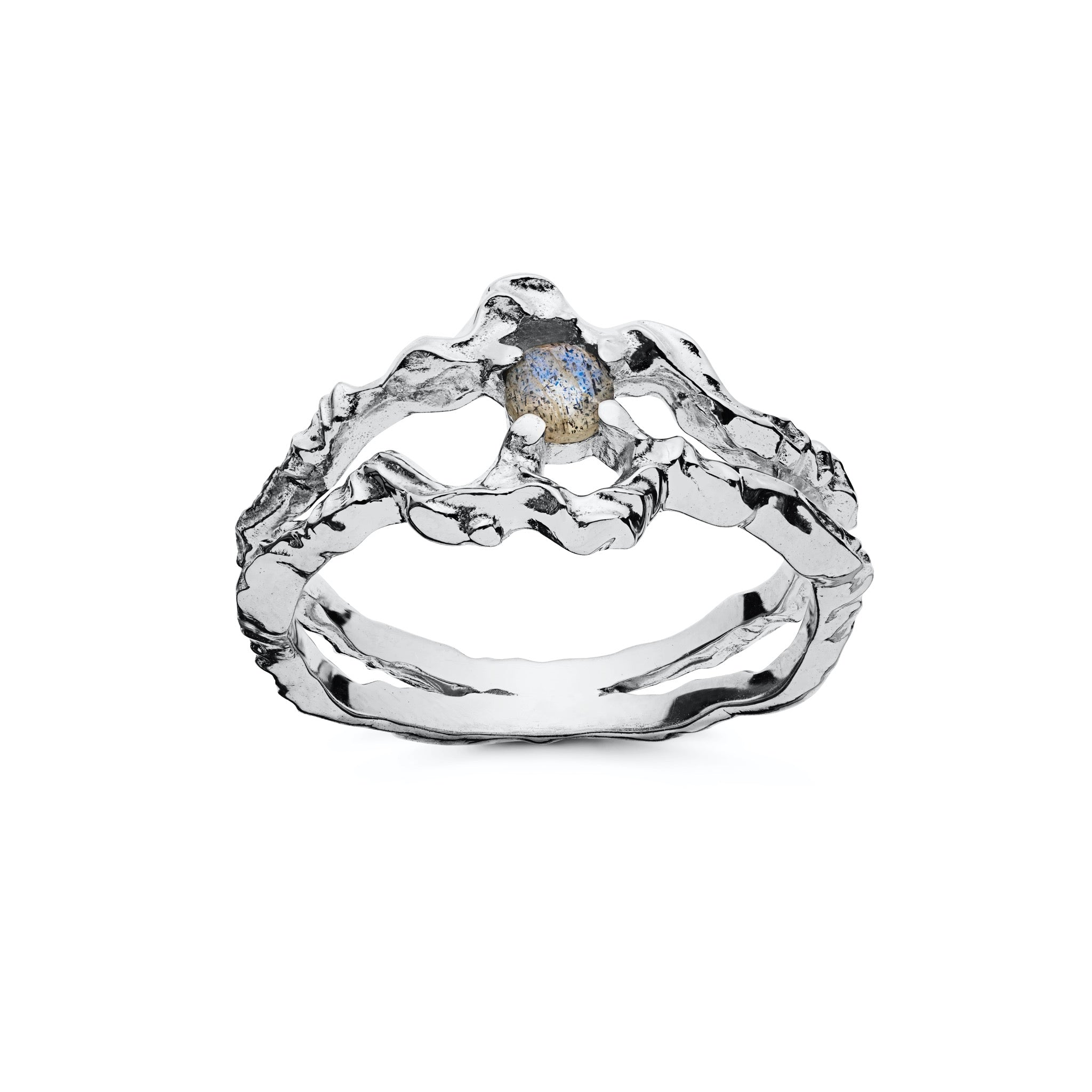Shelly ring fra Maanesten. Sterling sølv.