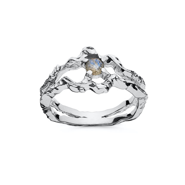 Shelly ring fra Maanesten. Sterling sølv.