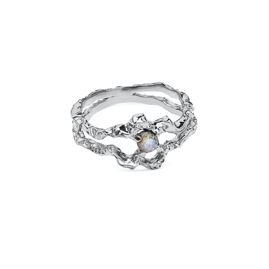 Shelly ring fra Maanesten. Sterling sølv.