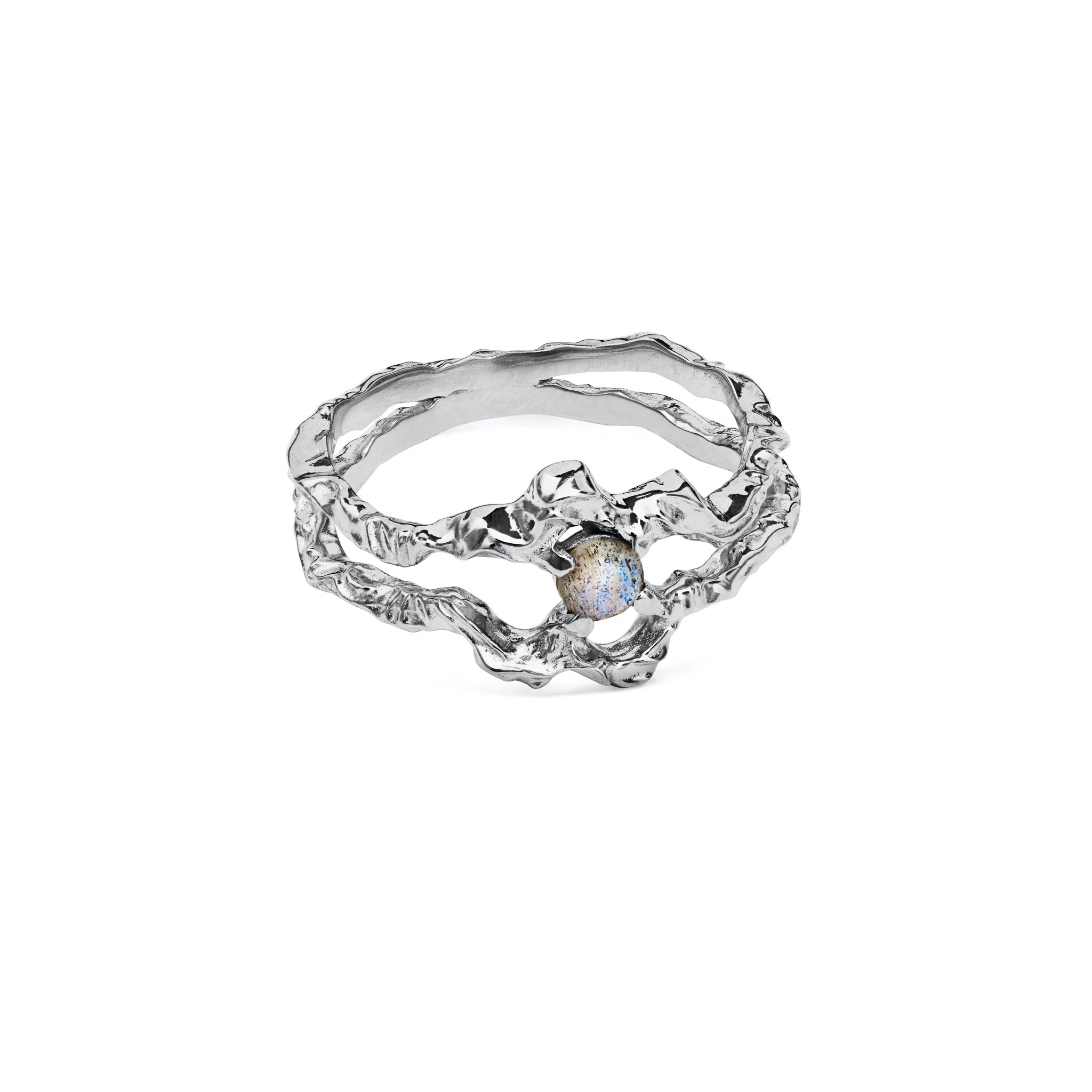 Shelly ring fra Maanesten. Sterling sølv.