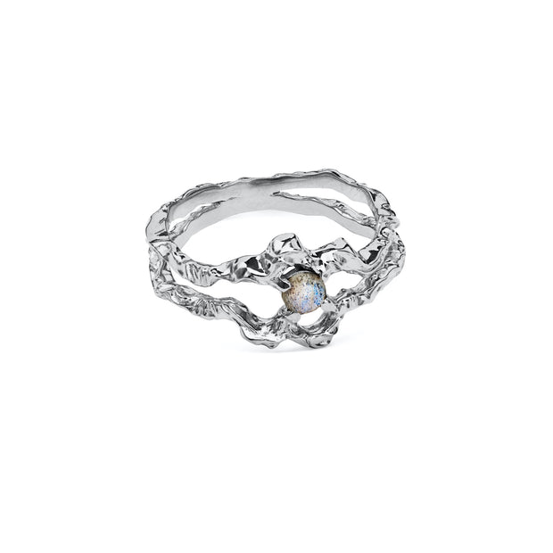 Shelly ring fra Maanesten. Sterling sølv.