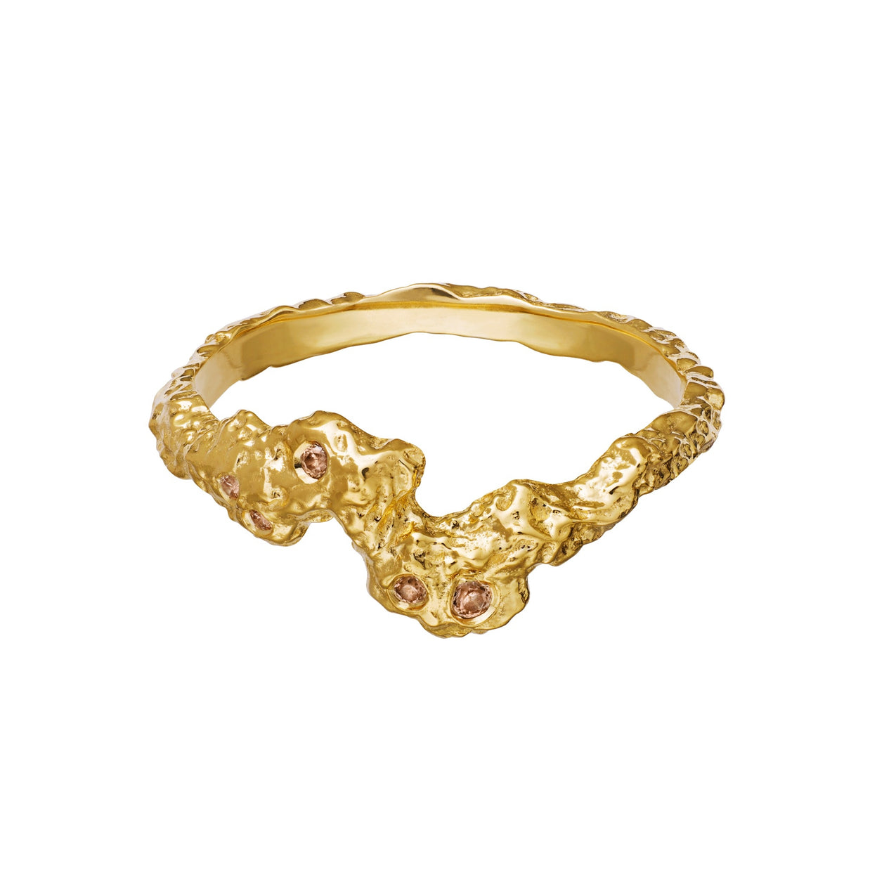 Frida ring fra Maanesten. Forgyldt sølv.