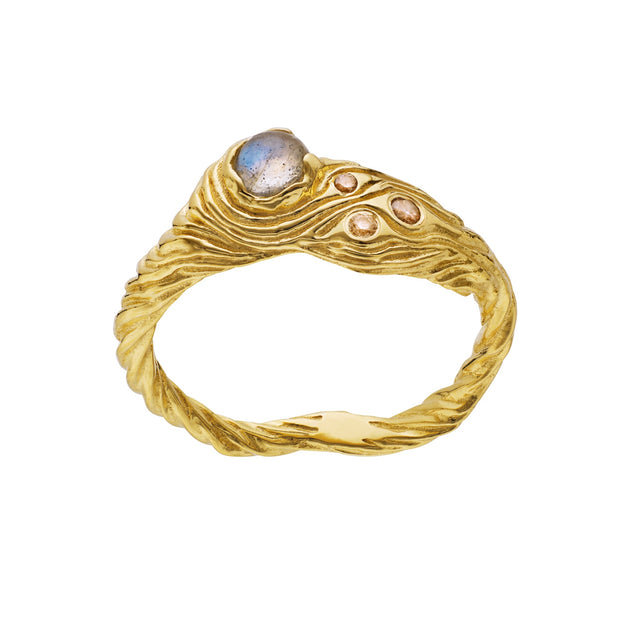 Oceana ring fra Maanesten. Forgyldt sølv.