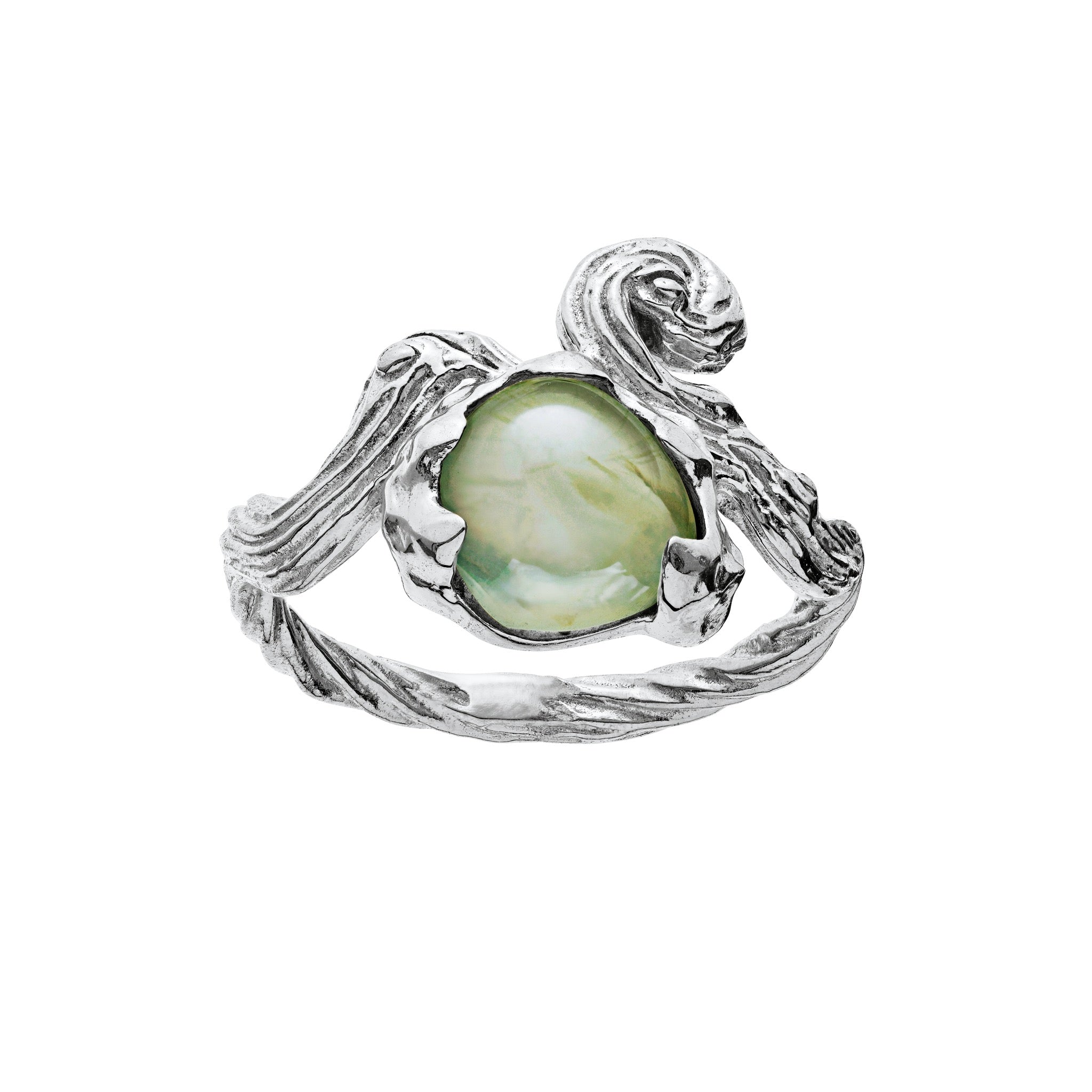 Elinor ring fra Maanesten. Sterling sølv men grøn ametyst.