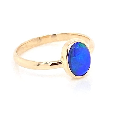 Ring - Solid opal Gr 097