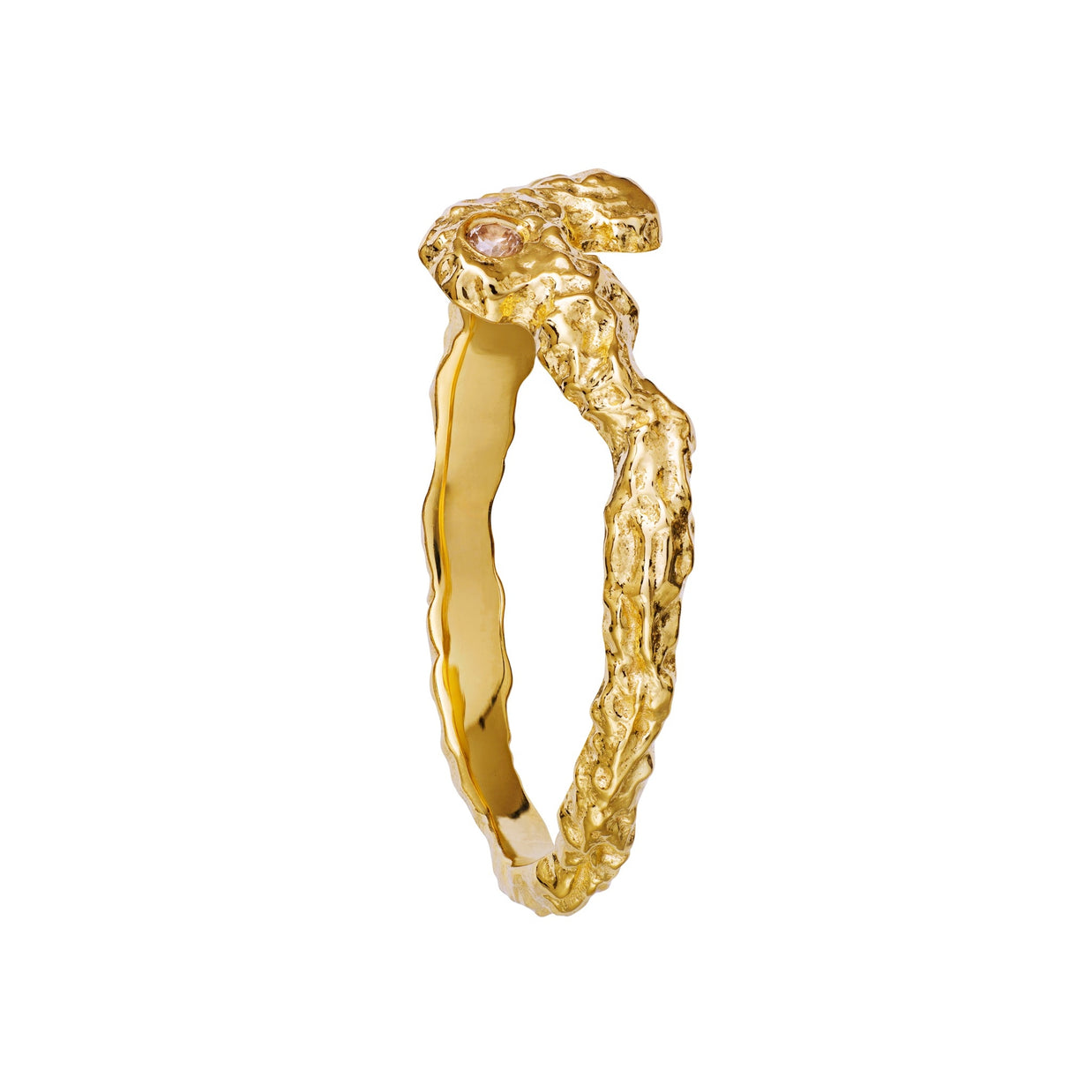 Frida ring fra Maanesten. Forgyldt sølv.