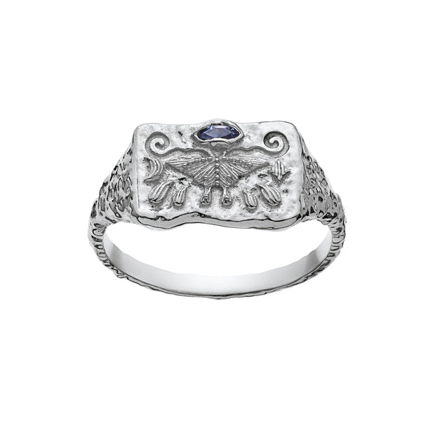 Gry ring fra Maanesten. Sterling sølv.
