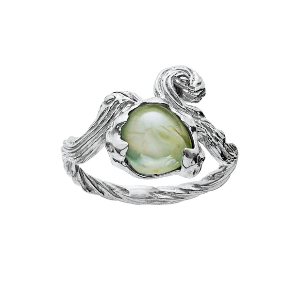 Elinor ring fra Maanesten. Sterling sølv men grøn ametyst.