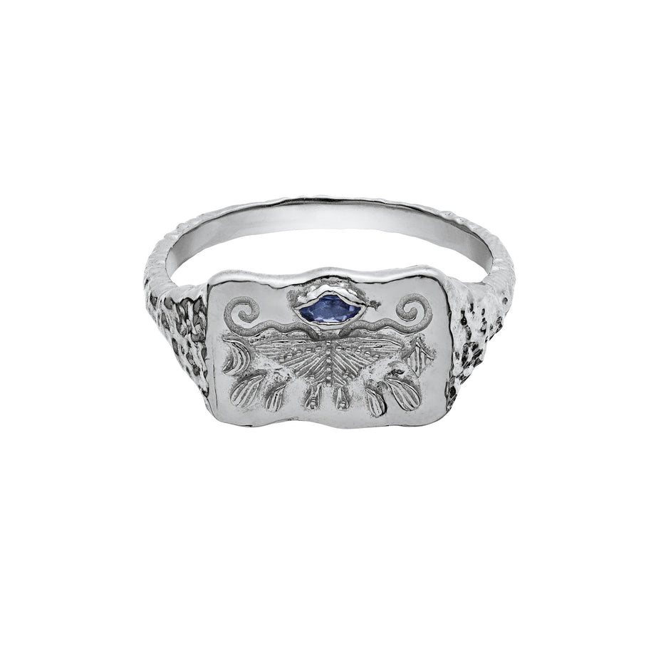 Gry ring fra Maanesten. Sterling sølv.