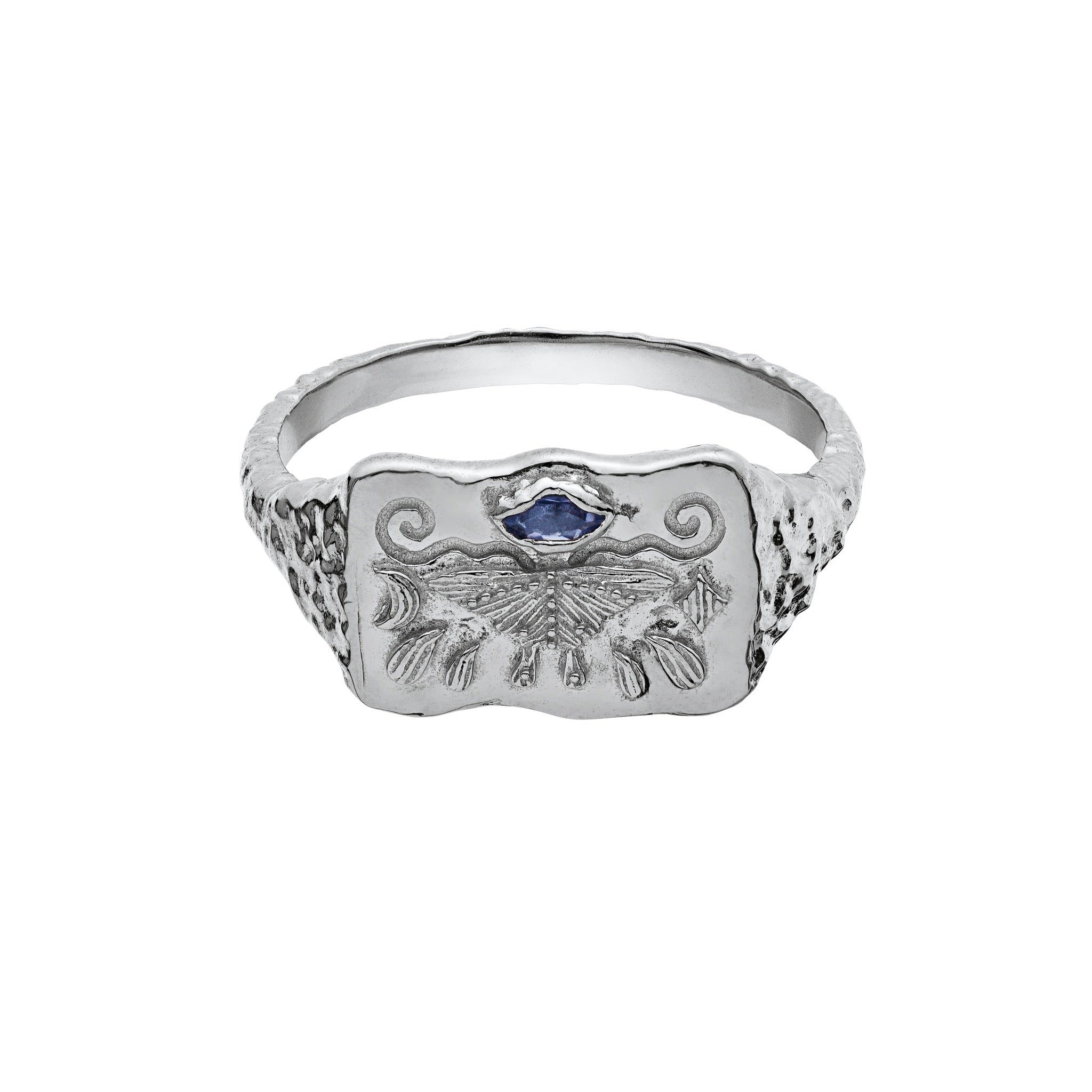 Gry ring fra Maanesten. Sterling sølv.